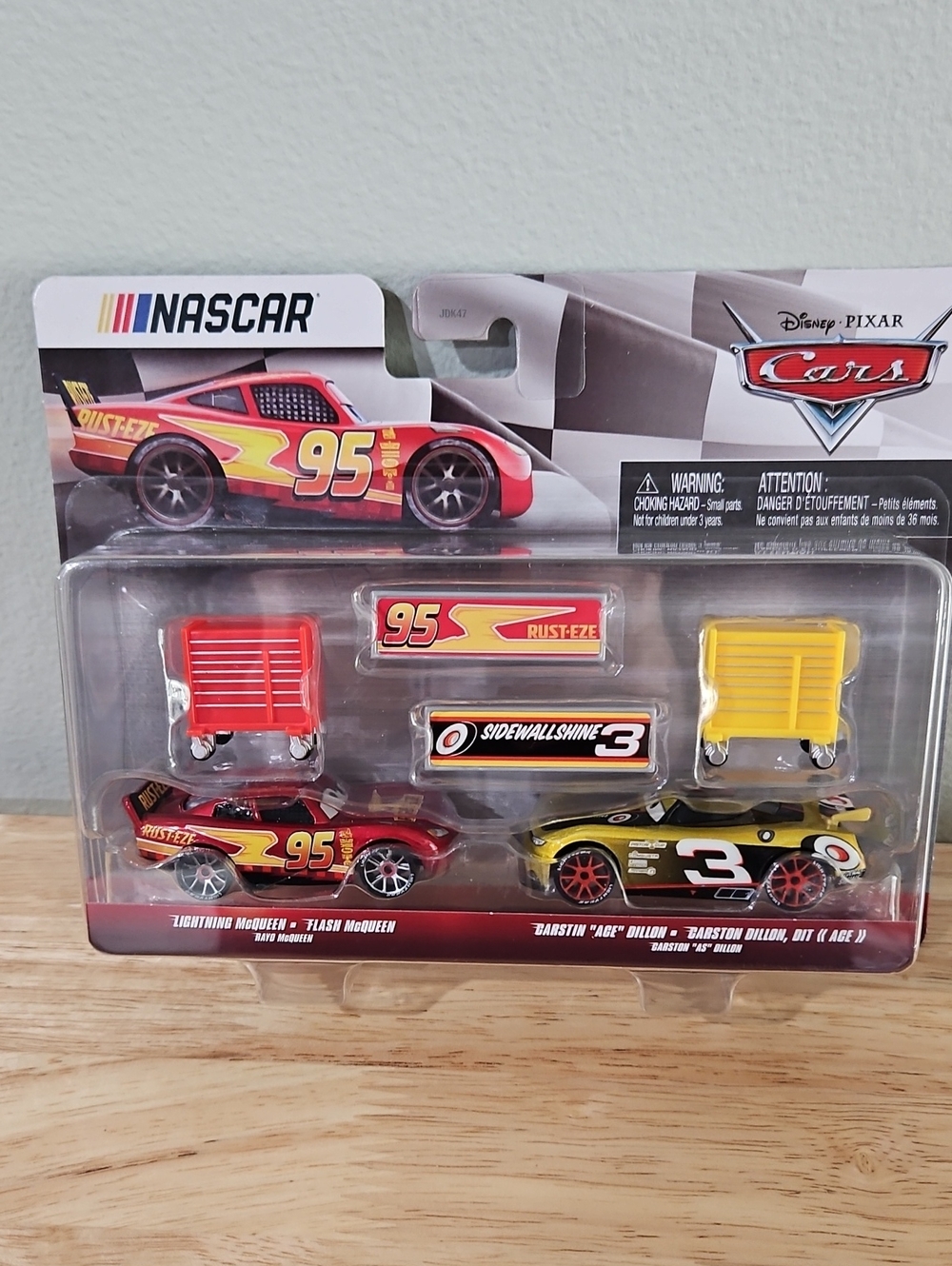 Disney Pixar Cars NASCAR Lightning McQueen Carstin Ace Dillon 2 Pack